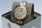 NEW AUTHENTIC FOSSIL RYE AUTOMATIC SKELETON GOLD WOMEN'S BQ3755 WATCH