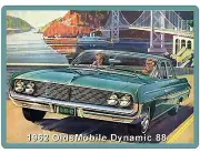 1962 OldsMobile Dynamic 88 Auto Car Refrigerator / Tool Box Magnet