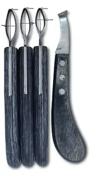 Set of 4- Farrier Hoof Knife / Eye Loop Knifes