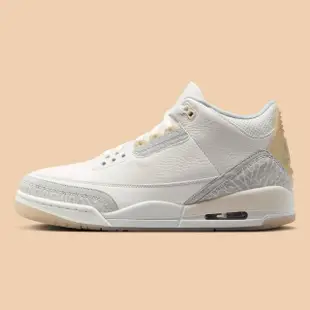 【NIKE 耐吉】休閒鞋 AIR JORDAN 3 CRAFT IVORY 爆裂紋 米灰 男款 FJ9479-100