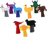 BESPORTBLE Animal Finger Puppet Toys 9pcs Set of Soft Felt Hand Puppets for Boys and Girls and Family Interactive Play