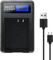 KWTOUL LP-E10 Charger, Charger with LCD Display, USB Charging Port, Compatible with Canon EOS Rebel T3 T5 T6 T7 EOS Kiss X50 X70 X80 EOS 1100D 1200D 1300D 1500D 2000D 3000D 4000D