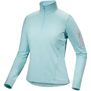 Arcteryx 始祖鳥 Rho Zip Neck 女款 長袖排汗衣/刷毛套頭衫 X000007336 流水藍 Glissade