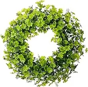 Folpus ST. Patrick's Day Wreath, Four Leaf Clover Wreath for Front Door, ST. Patrick's Day Decor for Wall, Window, Decoration