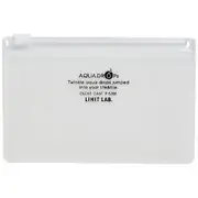 Aqua Drops Zip Open Document Wallet A8 Clear