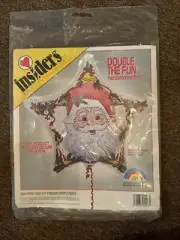 Vintage 1990 Insiders Balloon Doubles 24" Heart Shape Christmas Santa Inflatable