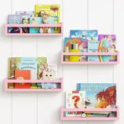 Floating Shelves for Wall, Aesthetic Wall Bookshelf for Girls 16.5 Inch Pink