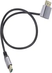 Vaguelly 8k Video Cable Tv to Monitor Connector Male to Male Short Cord Construction Aluminum Alloy Pvc