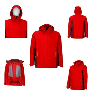 【速捷戶外】↓6.5折↓美國 Marmot 土撥鼠 31500 男Goretex 兩件式(內層羽絨外套)防水透氣外套(紅),登山雨衣,防水外套