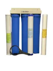 3-Stage 20"x2.5" Water Filter System 1/2" Brass Thread Inlet/Outlet (PP+GAC+CTO)