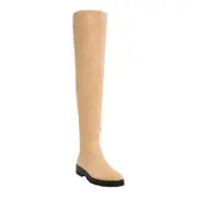 Stuart Weitzman Women's in sand Chicago Lug Suede Over-the-knee Boot size 8 NWB