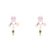 2x Splosh Mothers Day Lucky Silicone Keyring Hanging Charm Keychain Accessory