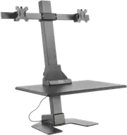 Ergovida Dual Monitor Electric Workstation Black