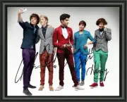 ONE DIRECTION - SIGNED AUTOGRAPHED GROUP 1 - A4 PHOTO POSTER