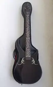 Bass Guitar Project Body and Neck - Black with Pearl Inlay Fretboard, Bag DIY