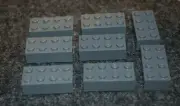 (8) 2x4 Dark Gray Standard Brick Bricks ~ Lego ~ NEW Castle