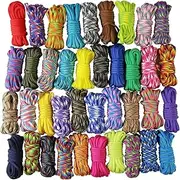 UOOOM 10 pcs Color Paracord Bracelet Rope Parachute Cord Outdoor Survival Rope Set DIY Manual Braiding 10 Feet (Colorful x 10 pcs)