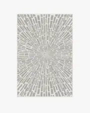 120' x 185' | Machine Washable Runner Rug | Kid & Pet Friendly | Indoor Rug | Jonathan Adler Gala Silver Grey Rug | Ruggable