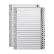 2x Marbig A-Z Tab A4 File Ring Binder Plastic Divider Page Organiser Black/White