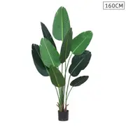 SOGA 160cm Artificial Green Indoor Traveler Banana Fake Decoration Tree Flower Pot Plant