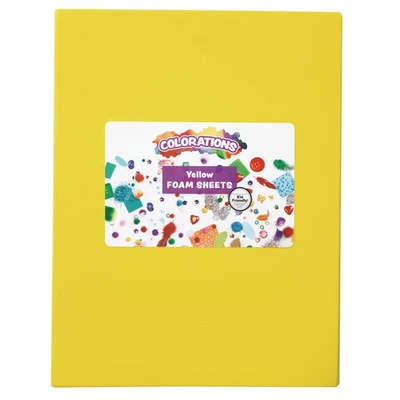 Yellow Foam Sheets, 10 Pack, 9” X 12” Craft Foam Sheets, Easy to Cut & Bend Foam