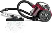 Bagless Cylinder Vacuum Cleaner, 2600W Cyclonic Carpet and Hard Floor Cleaner with 4 Stage HEPA Filter, Handheld Vacuum Cleaner for Dust, Dirt and Floor