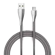 6ft Metal USB Cable MicroUSB Charger Cord Power Wire Long Sync for Cell Phones