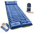 Sleeping Pad for Camping, Ultralight Inflatable Camping Mat with Pillow Blue