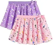 [WYHDY] Girls Dance Ballet Skirt Leotard Kid Toddler Chiffon Skirt Sparkly Pull On Wrap Tie Dance-wear