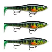 3x Rapala 20cm X Rap Peto Sink Hybrid Swimbait Fishing Lures - Live Perch