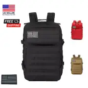 45L Military Tactical Backpack Molle Bag Rucksack Army 3 Days Assault w/ Patch