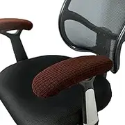 LERTREE 1 Pair Office Chair Arm Slipcovers Elastic Desk Chair Armrest Protectors Removable Office Chair Armrest Covers (Coffee)