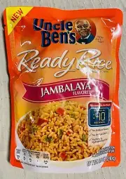 Uncle Ben's Ready Rice 8.5oz Bag Discontinued Logo Sealed Jambalaya Rice