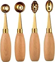 FELTECHELECTR 4Pcs Melon Baller Fruit Scoop Versatile Kitchen Tool for Ice Melons and Healthy Desserts Effortless Ball Maker for Easy Serving