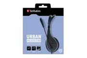 Verbatim Multimedia Headset with Microphone - Wide Frequency Stereo, 40mm Drivers, Comfortable Ergonomic Fit, Adjustable, Built-in, omni-directional