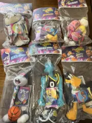 Complete Set Of McDonalds 1996 Space Jam Plush Toys