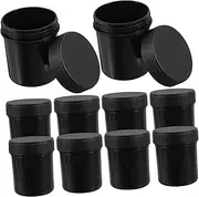 Holibanna 10 Pack Airtight Plastic Storage Jars Wide Mouth Mini Jars Lids for Powders Granules Liquids Reusable Portable