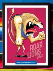 Framed 2022 BRISBANE LIONS AFL Poster - 45cm x 32cm x 3cm