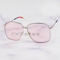 在飛比找蝦皮購物優惠-【LOOK路克眼鏡】Gucci  太陽眼鏡 金屬 大框 粉 