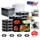 Sturdy 50-Piece BPA-Free Meal Prep Container Set - 34oz Clamshell Design