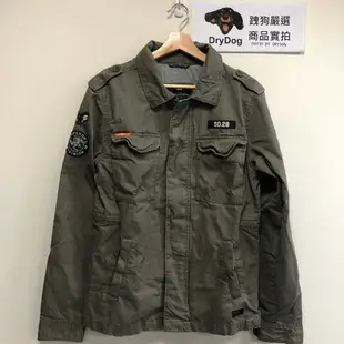 跩狗嚴選 極度乾燥 Superdry M65 Rookie 翻領 軍裝外套 重磅襯衫 貼布徽章 夾克 復古仿舊 橄欖綠 卡其灰