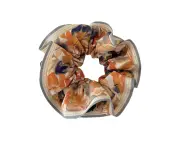 Oversize Large Scrunchies Silk Satin Elastic Hair Hair Bands Rope Tie Ponytail - Orange