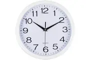 Italplast Round Clock 30cm White Face - White Frame
