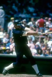 Richie Zisk Chicago White Sox swings and watches the flight of his- Old Photo 13