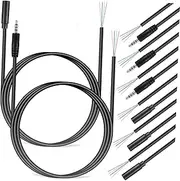 LABRIMP 8pcs Stereo Audio Cable Male Female Plug Connectors for Speakers Smartphones Tablets and Computers Durable Flexible Design Easy Use