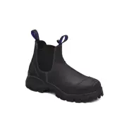 990-105 Steel Toe Slip-On Elastic Side Boots w/ Kick Guard, Black, AU size 10.5