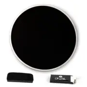 Large Round Magnetic Chalkboard with Wooden Frame for The Home & White Wash