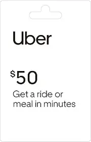 $50 Uber Gift Card - Delivered by mail (AU Only)