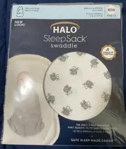 New Halo SleepSack 3way SWADDLE Cotton NB TOG 1.5, Sheep Print Newborn Baby New