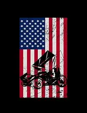Sprint Car Racing Patriotic USA Flag Motorsports 9074 Notebook: Planner 110 pages 8.5x11 A5 Notebook